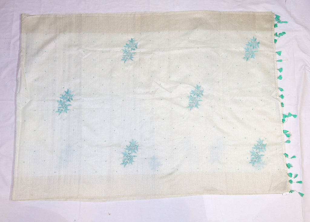 Semi Silk Saree with Embroidery - Studio Ribbons