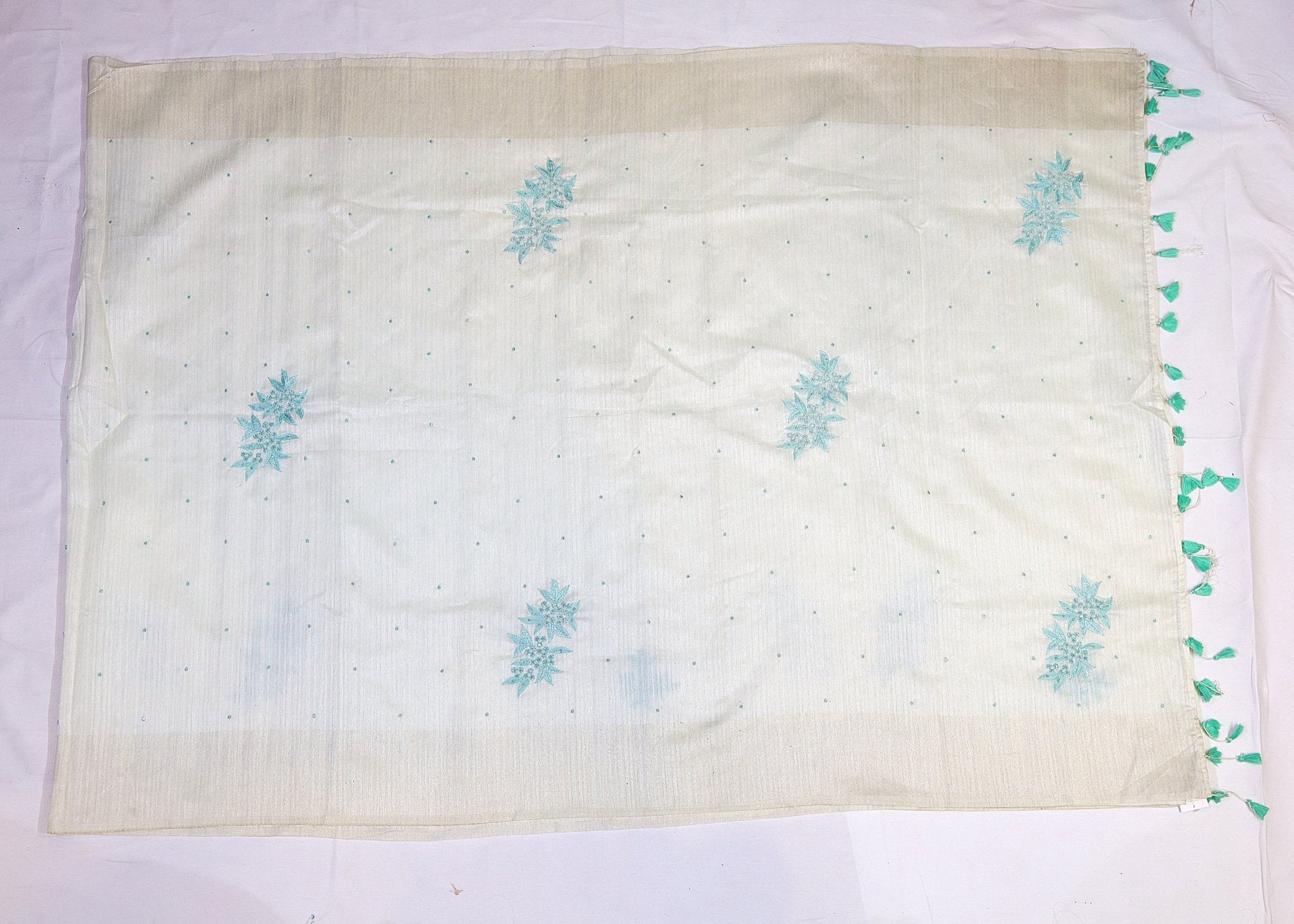 Semi Silk Saree with Embroidery - Studio Ribbons