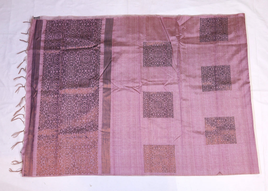 Semi Silk Saree with Square Buttas - Studio Ribbons