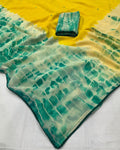 Soft Heavy Georgette Shibori Print Saree - Studio Ribbons