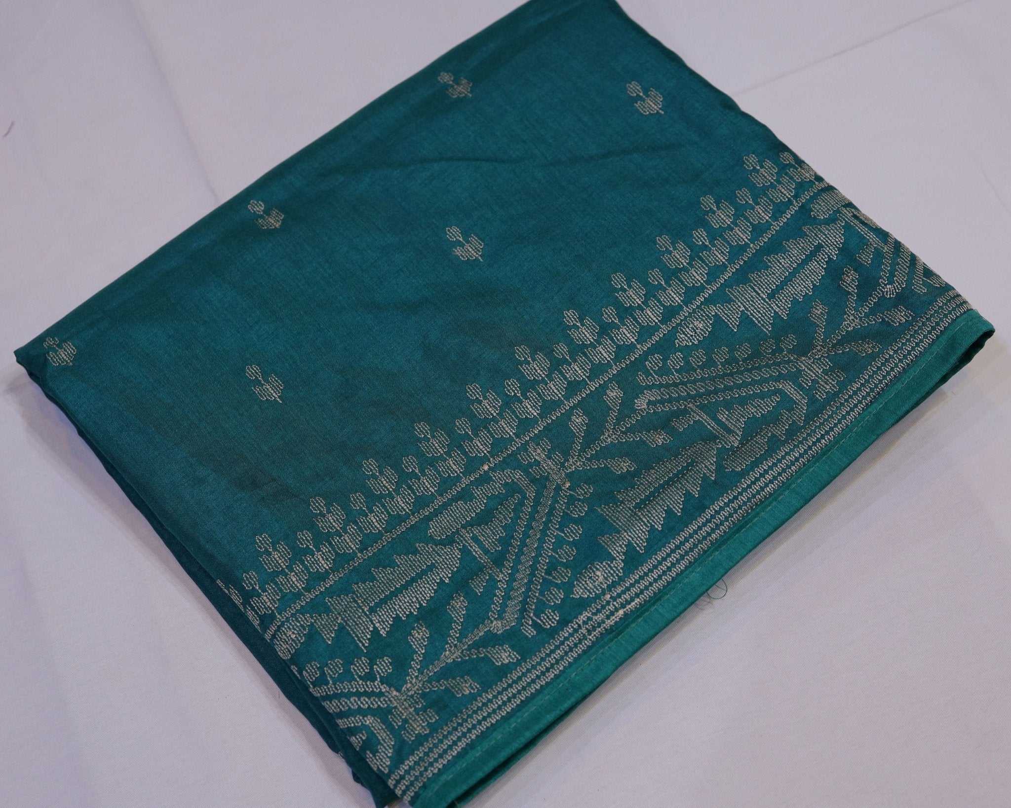 Thread Embroidery Semi Silk Saree - Studio Ribbons