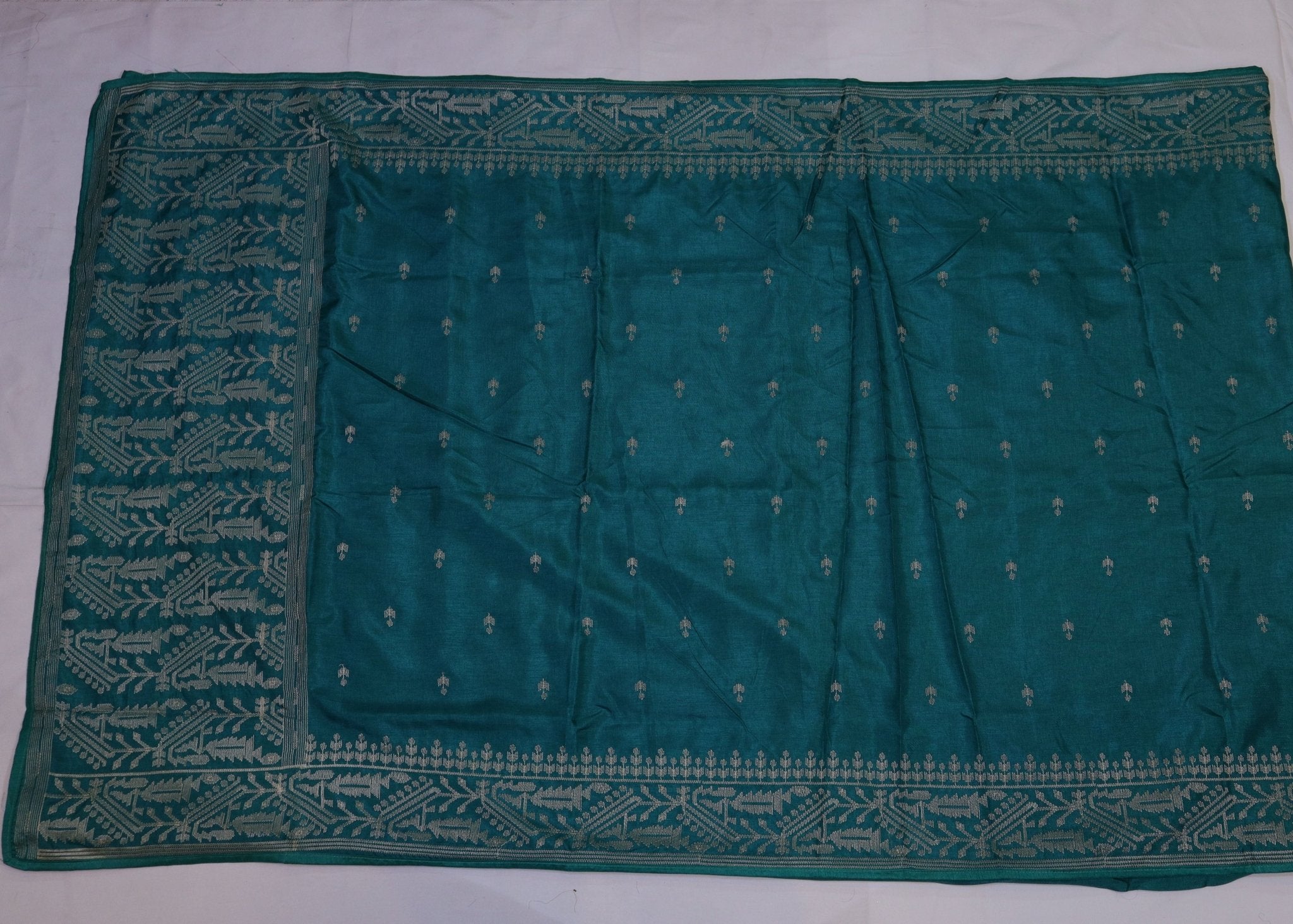 Thread Embroidery Semi Silk Saree - Studio Ribbons
